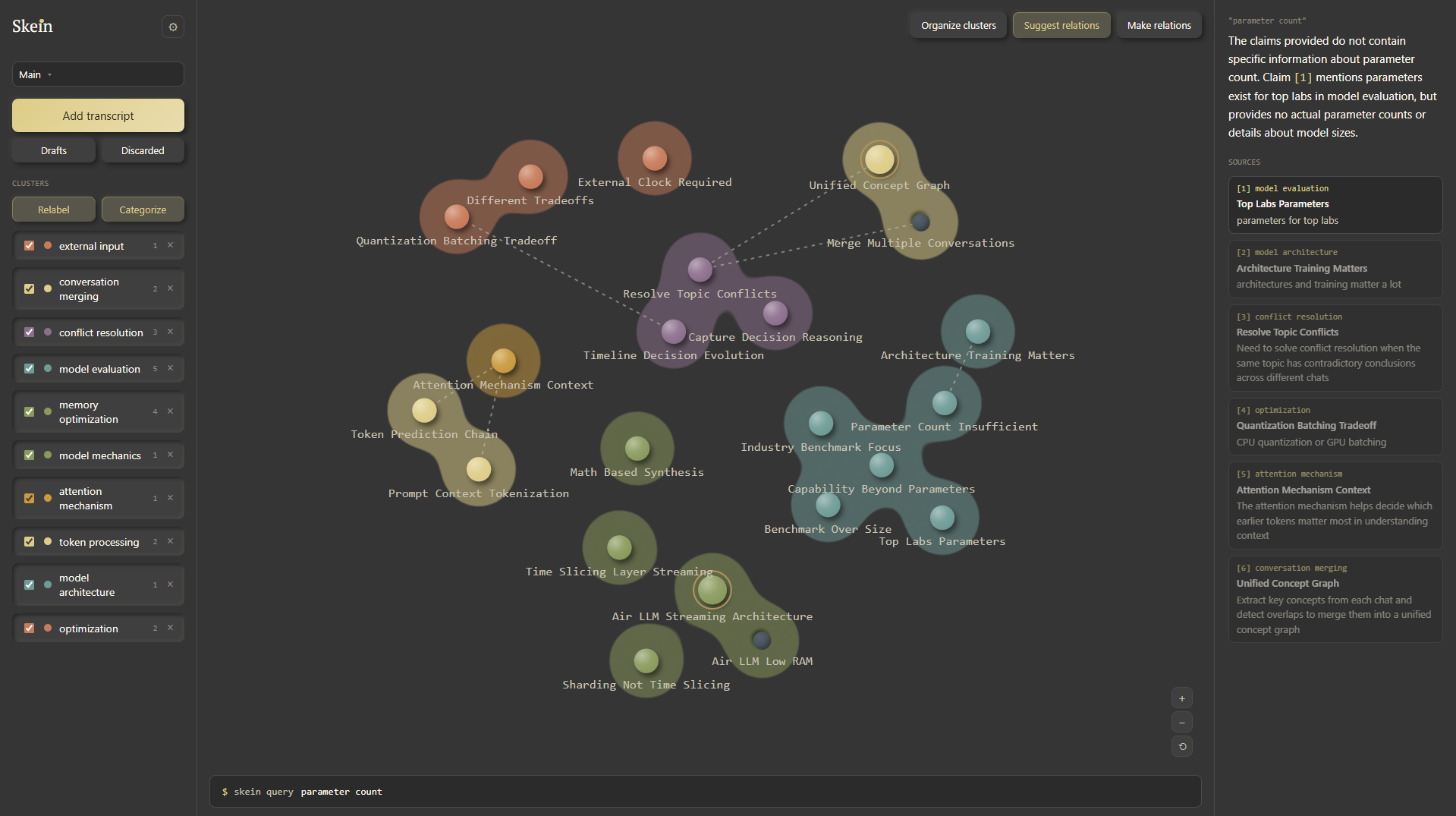 Skein interface